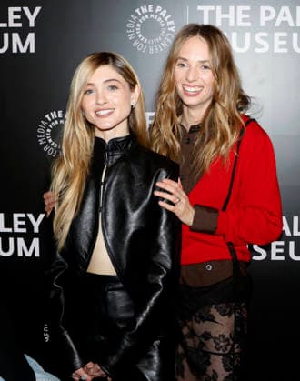 Natalia Dyer and Maya Hawke arrive on the red carpet at PaleyLive s Stranger Things - The Final Season Celebration at The Paley Museum on Thursday, December 18, 2025 in New York City.  NYP20251218204 JOHNxANGELILLO