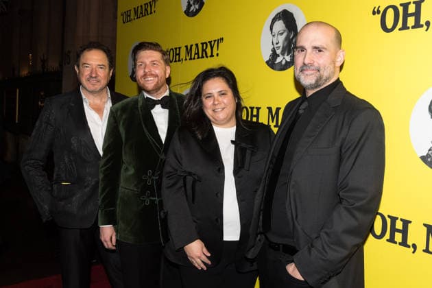 December 18, 2025, London, England, United Kingdom: (L-R) KEVIN MCCOLLUM, LUCAS MCMAHON, CARLEE BRIGLIA and MIKE LAVOIE attend Oh, Mary! opening night premiere at the Trafalgar Theatre. London United Kingdom - ZUMAs371 20251218_zip_s371_063 Copyright: xWiktorxSzymanowiczx
