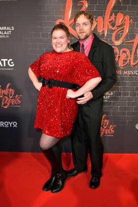 Gisa Flake and Knud Riepen at the premiere of the musical Kinky Boots The Musical at the Admiralspalast Berlin, 18 12 2025 Foto:xM.xBehrensx xFuturexImagex kinky_5251
