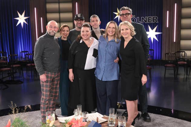 Horst Lichter, Carina Raddatz, Mark Forster, Meltem Kaptan, Micky Beisenherz, Franca Cerutti, Hans Sigl and Susan Link at the recording of the WDR talk show Kölner Treff at WDR Studio BS 3 Cologne, 18 12 2025 Foto:xR.xSchmiegeltx xFuturexImagex koelner_treff1812_5203