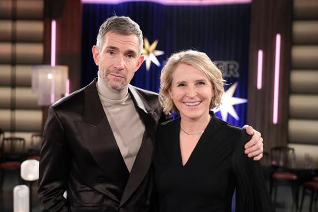 Micky Beisenherz and Susan Link at the recording of the WDR talk show Kölner Treff in WDR Studio BS 3 Cologne, 18 12 2025 Foto:xR.xSchmiegeltx xFuturexImagex koelner_treff1812_5249