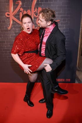 18 12 2025, Gisa Flake and Knud Riepen, Premiere of Kinky Boots The Musical, Admiralspalast, Berlin, Berlin