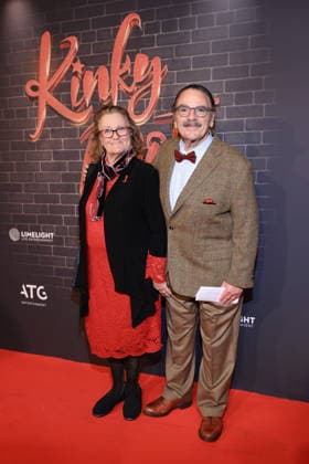18 12 2025, Producer Ron Fierstein with wife Dorcy Riegel, Premiere of Kinky Boots The Musical, Admiralspalast, Berlin, Berlin