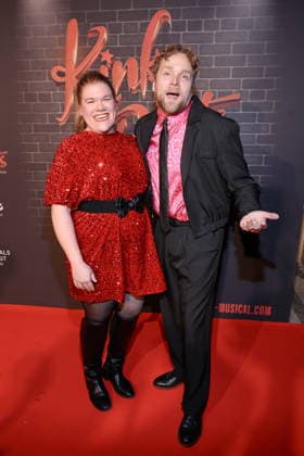 18 12 2025, Gisa Flake and Knud Riepen, Premiere of Kinky Boots The Musical, Admiralspalast, Berlin, Berlin