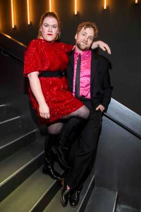 abb Gisa Flake and Knud Riepen as guests at the premiere of Kinky Boots The Musical at Admiralspalast on 18 12 2025 in Berlin Berlin Germany