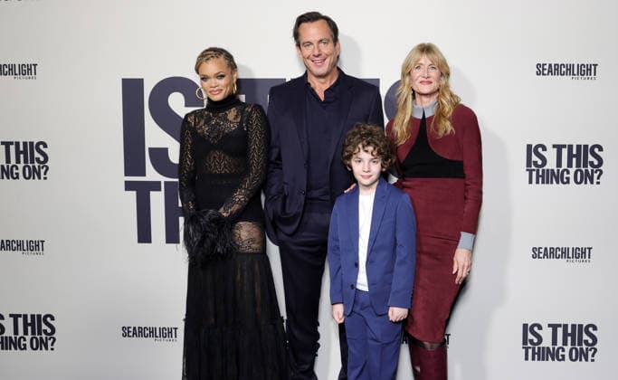 18 December 2025 Los Angeles, California Andra Day, Will Arnett ,Laura Dern, Calvin Knegten Los Angeles Premiere Of Searchlight Pictures Is This Thing On held at Vidiots in Los Angeles Photo Credit AdMedia 451650 2025 12 18 CA Los Angeles Etats Unis  Copyright: xAdMediax STAR_451650_040