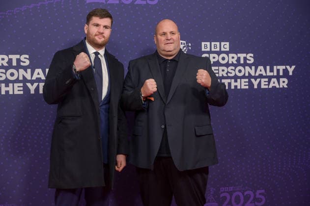 BBC Sports Personality of the Year Arrivals Red Carpet arrivals at Studio 10, Media City in Manchester ahead of the BBC Sports Personality of the Year 2025 Awards Featuring: Johny Fisher, Big John Fisher Where: Manchester, United Kingdom When: 18 Dec 2025 Credit: Graham Finney WENN Manchester United Kingdom Copyright: xWENNx wenn40849570 x wenn40849570