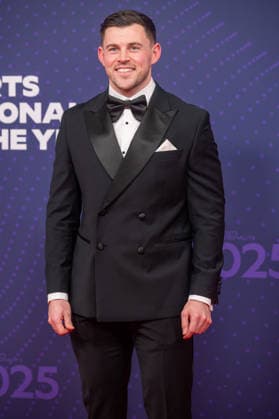 BBC Sports Personality of the Year Arrivals Red Carpet arrivals at Studio 10, Media City in Manchester ahead of the BBC Sports Personality of the Year 2025 Awards Featuring: Gio Russo Where: Manchester, United Kingdom When: 18 Dec 2025 Credit: Graham Finney WENN Manchester United Kingdom Copyright: xWENNx wenn40849412 x wenn40849412