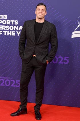 BBC Sports Personality of the Year Arrivals Red Carpet arrivals at Studio 10, Media City in Manchester ahead of the BBC Sports Personality of the Year 2025 Awards Featuring: James Guy Where: Manchester, United Kingdom When: 18 Dec 2025 Credit: Graham Finney WENN Manchester United Kingdom Copyright: xWENNx wenn40849467 x wenn40849467