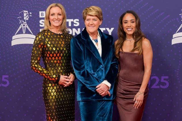 BBC Sports Personality of the Year Arrivals Red Carpet arrivals at Studio 10, Media City in Manchester ahead of the BBC Sports Personality of the Year 2025 Awards Featuring: Gabby Logan, Claire Balding, Alex Scott Where: Manchester, United Kingdom When: 18 Dec 2025 Credit: Graham Finney WENN Manchester United Kingdom Copyright: xWENNx wenn40849501 x wenn40849501