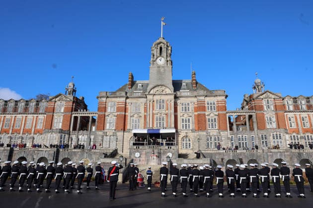 . 19 12 2025. Dartmouth, United Kingdom. King Charles III presides over the Lord High AdmiralÕs Divisions at the Britannia Royal Naval College in Dartmouth. United Kingdom.  xPoolx xi-Imagesx IIM-26465-0009