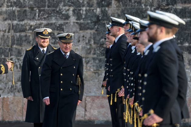 . 19 12 2025. Dartmouth, United Kingdom. King Charles III presides over the Lord High AdmiralÕs Divisions at the Britannia Royal Naval College in Dartmouth. United Kingdom.  xPoolx xi-Imagesx IIM-26465-0014