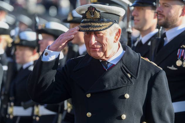 . 19 12 2025. Dartmouth, United Kingdom. King Charles III presides over the Lord High AdmiralÕs Divisions at the Britannia Royal Naval College in Dartmouth. United Kingdom.  xPoolx xi-Imagesx IIM-26465-0017