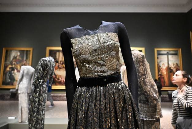 Milan, Italy Giorgio Armani.Milan, for love on display at the Pinacoteca di Brera for the first time an exhibition dedicated to the stylistic journey of Giorgio Armani welcoming a selection of clothes in its prestigious rooms a union of fashion and art In the photo: Giorgio Armani s clothes on display  Copyright: xNickxZonnax xipa-agency.netx xNickxZonnax IPA_Agency_IPA69325527