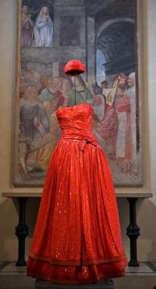 Milan, Italy Giorgio Armani.Milan, for love on display at the Pinacoteca di Brera for the first time an exhibition dedicated to the stylistic journey of Giorgio Armani welcoming a selection of clothes in its prestigious rooms a union of fashion and art In the photo: Giorgio Armani s clothes on display  Copyright: xNickxZonnax xipa-agency.netx xNickxZonnax IPA_Agency_IPA69325544