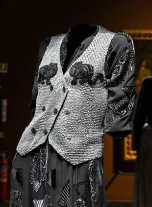 Milan, Italy Giorgio Armani.Milan, for love on display at the Pinacoteca di Brera for the first time an exhibition dedicated to the stylistic journey of Giorgio Armani welcoming a selection of clothes in its prestigious rooms a union of fashion and art In the photo: Giorgio Armani s clothes on display  Copyright: xNickxZonnax xipa-agency.netx xNickxZonnax IPA_Agency_IPA69325598