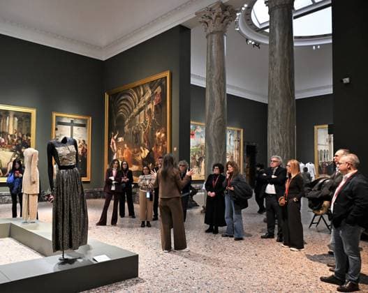 Milan, Italy Giorgio Armani.Milan, for love on display at the Pinacoteca di Brera for the first time an exhibition dedicated to the stylistic journey of Giorgio Armani welcoming a selection of clothes in its prestigious rooms a union of fashion and art In the photo: Giorgio Armani s clothes on display  Copyright: xNickxZonnax xipa-agency.netx xNickxZonnax IPA_Agency_IPA69325522