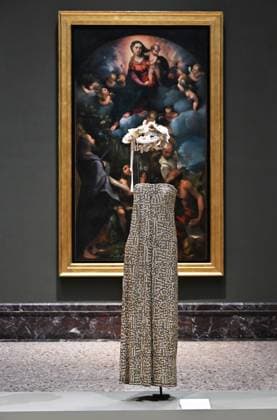 Milan, Italy Giorgio Armani.Milan, for love on display at the Pinacoteca di Brera for the first time an exhibition dedicated to the stylistic journey of Giorgio Armani welcoming a selection of clothes in its prestigious rooms a union of fashion and art In the photo: Giorgio Armani s clothes on display  Copyright: xNickxZonnax xipa-agency.netx xNickxZonnax IPA_Agency_IPA69325541