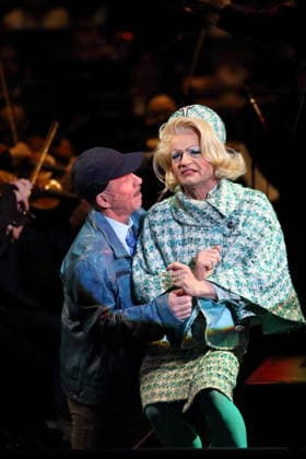 Christoph Späth as Ben Benson and Christoph Marti as Xonga Miller, Dr Spinner , f l , during the photo rehearsal for In Frisco ist der Teufel los at the Komische Oper im Schillertheater in Berlin, December 19, 2025 Operetta in four acts by Guido Masanetz Musical direction Kai Tietje Scenic arran