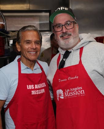 19 December 2025 - Los Angeles, California - Antonio Villaraigosa, Dennis Oleesky. Hope The Mission And Los Angeles Mission Host Annual Christmas Celebration On Skid Row held at Los Angeles Mission in Los Angeles. Photo Copyright: xAdMediax MediaPunchx