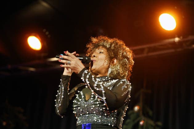 Shirley Brug on stage A pre-Christmas music show was presented by the talented singer Shirley Brug with roots from Curacao and an impressive performance Essen North Rhine-Westphalia Germany