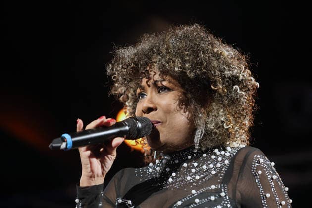 Shirley Brug on stage A pre-Christmas music show was presented by the talented singer Shirley Brug with roots from Curacao and an impressive performance Essen North Rhine-Westphalia Germany