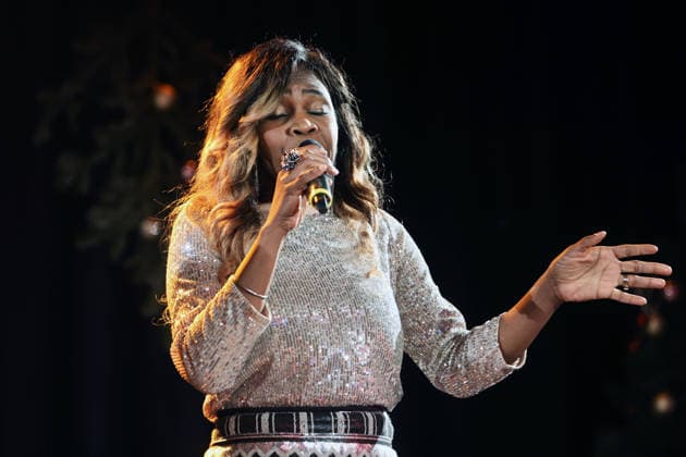 Sonja La Voice on stage A pre-Christmas music show was presented by the talented singer Sonja La Voice, who was born on the Caribbean island of Montserrat, with her powerful soul voice and an impressive performance Essen North Rhine-Westphalia Germany