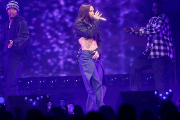 Kehlani performs at the Y100 s iHeartRadio Jingle Ball 2025 show at the Kaseya Center in Miami, Florida, on Saturday, December 20, 2025.  MIA20251220120 GARYxIxROTHSTEIN