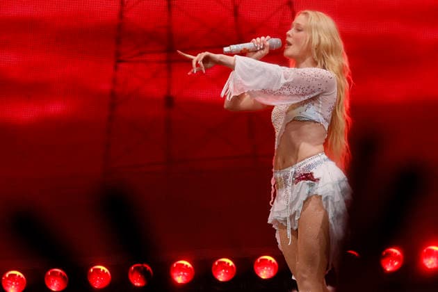 Zara Larsson performs at the Y100 s iHeartRadio Jingle Ball 2025 show at the Kaseya Center in Miami, Florida, on Saturday, December 20, 2025.  MIA20251220142 GARYxIxROTHSTEIN