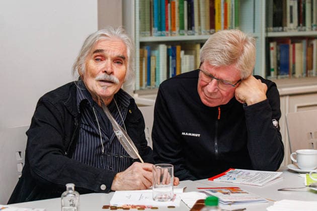 20 12 2025 Düsseldorf Tea Time with Leo Litz l at the Heinrich Heine Institute The author, director and film actor Leo Litz, originally from St. Petersburg, reads from his book Wie Väterchen Frost dem Osterhasen begegnet Düsseldorf Heinrich Heine Institute, North Rhine-Westphalia Germany
