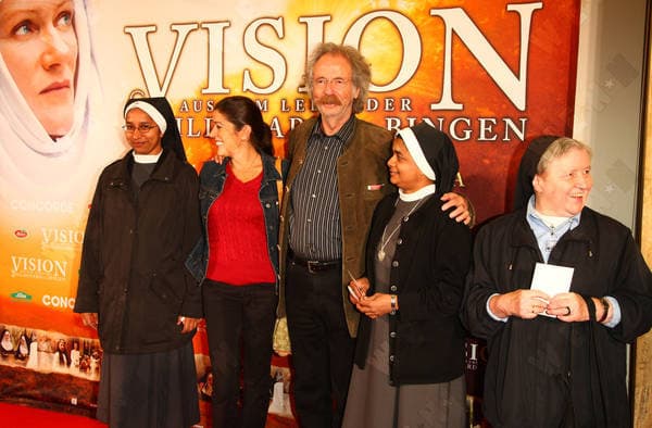 Jean Puetz, wife Pina Coluccia at the German premiere of Vision - Aus dem Leben der Hildegard von Bingen at Lichtburg movie theater. , Essen, Germany WENN 8126089.jpg