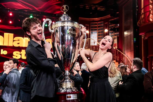 December 21, 2025, Rome, Rome, Italy: Dancing with the Stars television show, the finale. Pictured is Andrea Delogu and Nikita Perotti, the winners. Rome, Italy 20 December 2025 Rome Italy  - ZUMAa289 20251221_zia_a289_013 Copyright: xCristianoxMinichiellox