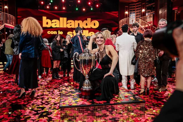 December 21, 2025, Rome, Rome, Italy: Dancing with the Stars television show, the final. Pictured is Francesca Fialdini, runner-up. Rome, Italy 20 December 2025 Rome Italy  - ZUMAa289 20251221_zia_a289_023 Copyright: xCristianoxMinichiellox