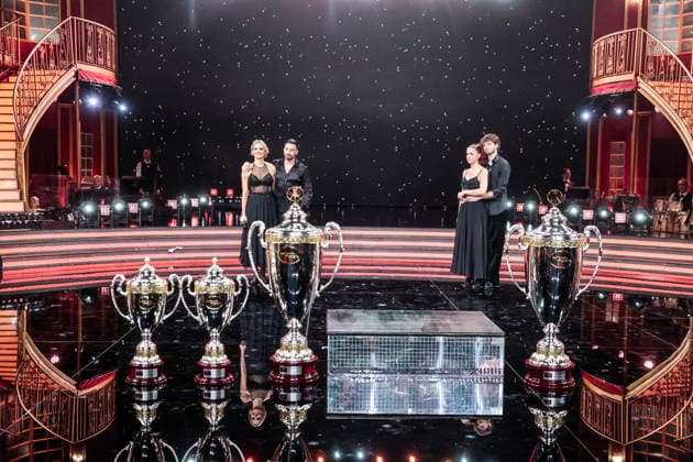 December 21, 2025, Rome, Rome, Italy: Dancing with the Stars television show, the finale. Pictured: Andrea Delogu with Nikita Perotti and Francesca Fialdini with Giovanni Pernice. Rome, Italy 20 December 2025 Rome Italy  - ZUMAa289 20251221_zia_a289_032 Copyright: xCristianoxMinichiellox