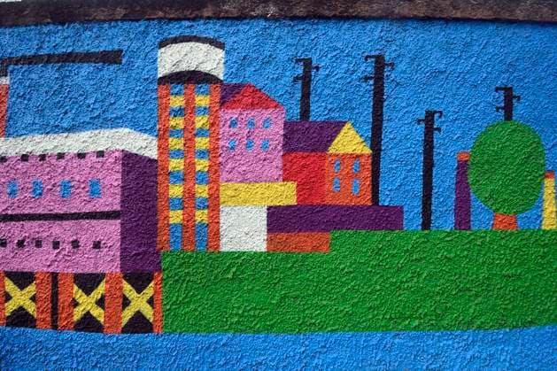 December 21, 2025, Rome, Rome, Italy: The new mural by Geometric Bang (Mattia Botta) on Via del Porto Fluviale in Ostiense. Rome, Italy 22 December 2025 Rome Italy  - ZUMAa289 20251221_zia_a289_081 Copyright: xMimmoxFrassinetix
