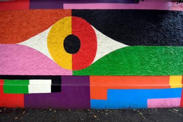 December 21, 2025, Rome, Rome, Italy: The new mural by Geometric Bang (Mattia Botta) on Via del Porto Fluviale in Ostiense. Rome, Italy 22 December 2025 Rome Italy  - ZUMAa289 20251221_zia_a289_089 Copyright: xMimmoxFrassinetix
