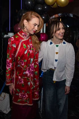 **NO WEB AND NEWSPAPERS ONLY FOR ITALY** Chiara Francini s Birthday In the photo: Yvonne Sciò with Chiara Francini  Copyright: xRomax xipa-agency.netx xRomax IPA_Agency_IPA69403534