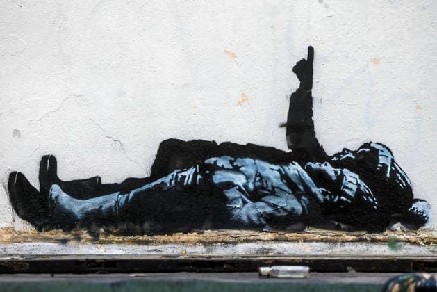. 22 12 2025. London, United Kingdom. Second Alleged New Banksy Stencil. Unconfirmed by the artist, a second Banksy style stencil, identical to the one at Centre Point, has appeared on a wall Queen s Mews, Bayswater.  xMartynxWheatleyx xi-Imagesx IIM-26470-0008