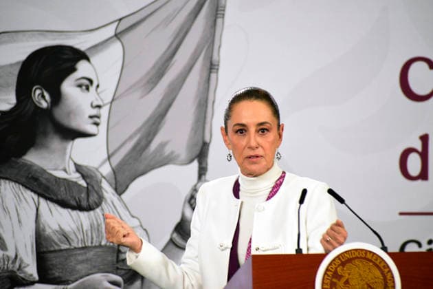 Mexican President Claudia Sheinbaum Pardo speaks during a press conference at the National Palace. on December 22, 2025, in Mexico City, Mexico. Mexico City Mexico - ZUMAe321 20251222_zia_e321_005 Copyright: xLuisxBarronx