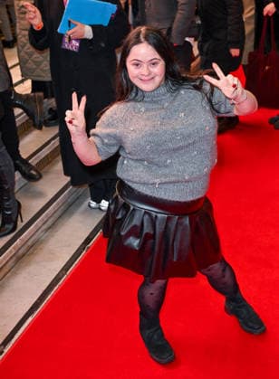 Sleeping Beauty, Arrivals, London, UK. 22 December 2025 London, UK, 22 December 2025. Ellie Goldstein attends Sleeping Beauty at The London Palladium, London, UK., Credit:Lee Floyd Avalon UK, London, The London Palladium Copyright: xLeexFloydx xAvalonx 1061168401