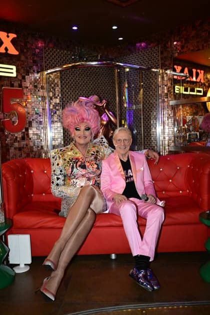 Olivia Jones and Wolfgang Wolle Förster at the press lunch to mark the 35th anniversary of Nachtbar Klax at Nachtbar Klax Dresden, 22 12 2025 Copyright: xMatthiasxWehnertx