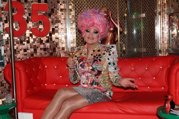 Olivia Jones at the press lunch with Wolfgang Wolle Förster on the occasion of the 35th anniversary of Nachtbar Klax at Nachtbar Klax Dresden, 22 12 2025 Copyright: xMatthiasxWehnertx