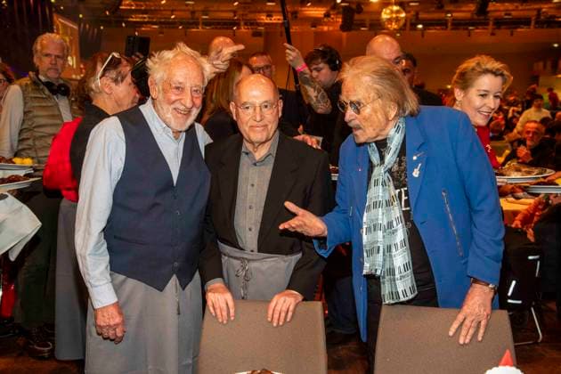 abb Dieter Hallervorden, Gregor Gysi, Frank Zander and Franziska Giffey at the 31 Frank Zander Christmas Party Christmas Dinner for Homeless and Needy People 2025 at Estrel Convention Center on 22 12 2025 in Berlin Berlin Germany