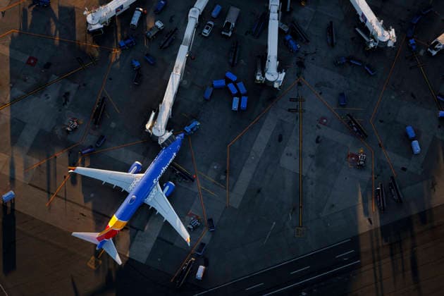 Aerial Views Of Aircraft At Boston Logan International Airport A Southwest Airlines Boeing 737 sits parked at Terminal B with no other aircraft at the surrounding gates during the peak holiday travel season at Boston Logan International Airport in Boston, MA, on December 22, 2025. Boston MA United States  Copyright: xAustinxDeSistox originalFilename: desisto-asouthwe251222_npgWT.jpg