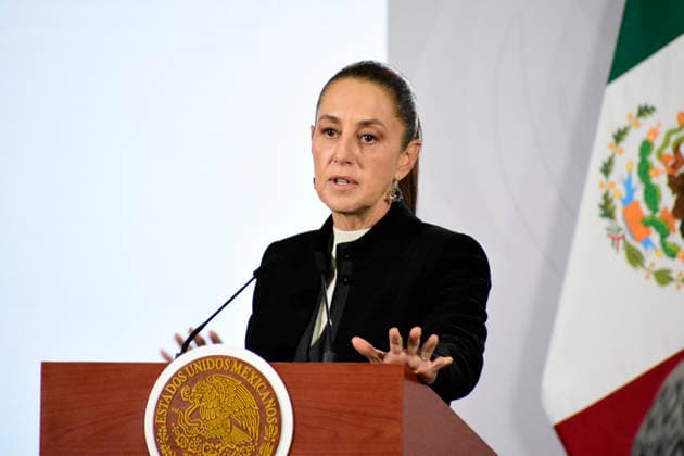 Mexican President Claudia Sheinbaum Pardo speaks during a press conference at the National Palace. on December 23, 2025, in Mexico City, Mexico. Mexico City Mexico - ZUMAe321 20251223_zia_e321_003 Copyright: xLuisxBarronx
