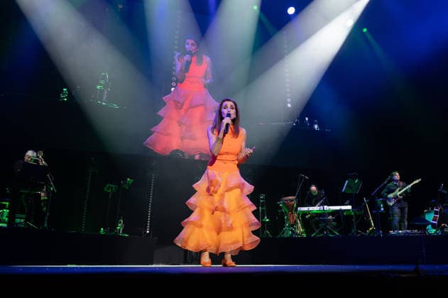 Ana Belen Tour In Madrid, Spain - 23 Dec 2025 Singer Ana Belen performs during her concert at the Movistar Arena in Madrid, Madrid Spain Copyright: xAtilanoxGarciax xSOPAxImagesx photos00698