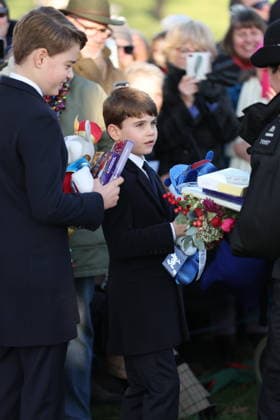 . 25 12 2025. Sandringham , United Kingdom. UK Royals led by King Charles III and Queen Camilla , at the Christmas Day church service at Sandringham, United Kingdom,  xStephenxLockx xi-Imagesx IIM-26475-0022