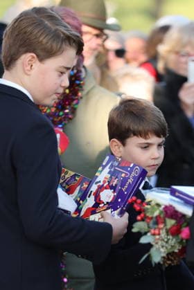 . 25 12 2025. Sandringham , United Kingdom. UK Royals led by King Charles III and Queen Camilla , at the Christmas Day church service at Sandringham, United Kingdom,  xStephenxLockx xi-Imagesx IIM-26475-0029
