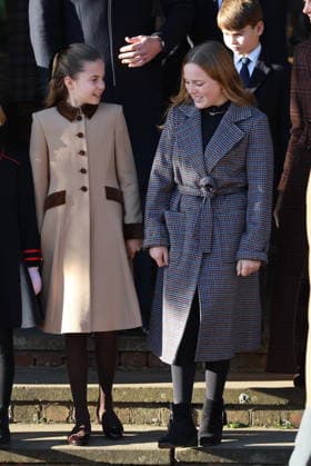 . 25 12 2025. Sandringham , United Kingdom. UK Royals led by King Charles III and Queen Camilla , at the Christmas Day church service at Sandringham, United Kingdom,  xStephenxLockx xi-Imagesx IIM-26475-0042
