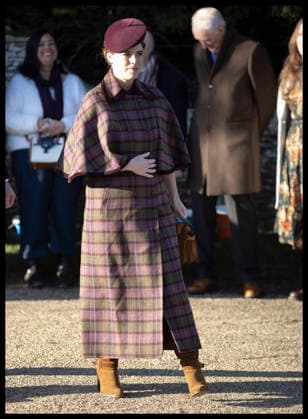 . 25 12 2025. Sandringham , United Kingdom. Princess Eugenie leaving the Christmas Day church service at Sandringham, United Kingdom,  xStephenxLockx xi-Imagesx IIM-26475-0089
